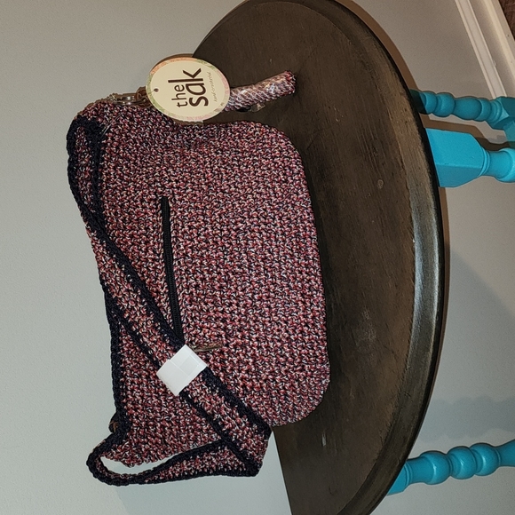 The Sak Handbags - NWT. The Sak. Crochet sholder bag. Red/white/Dark Navy.